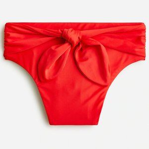 J.Crew Tie high-rise bikini bottom Bright Cerise Small